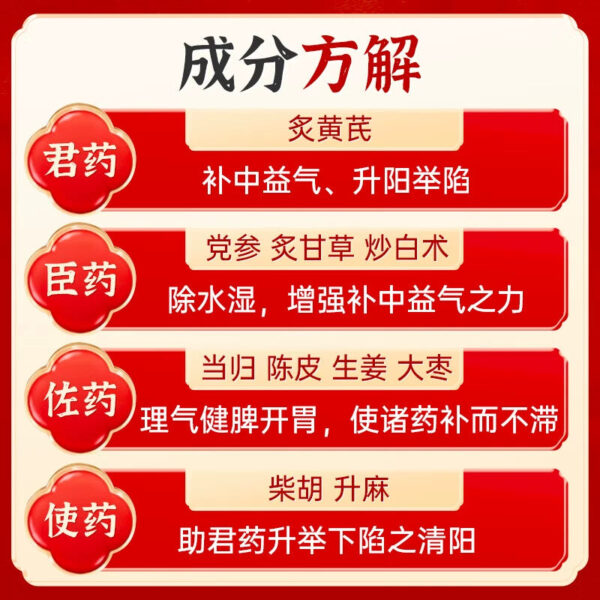 Jiuzhitang Buzhong Yiqi Pills 200 pills, sagging internal organs, stomach, spleen and stomach conditioning, qi deficiency and qi deficiency soup, indigestion - Image 4