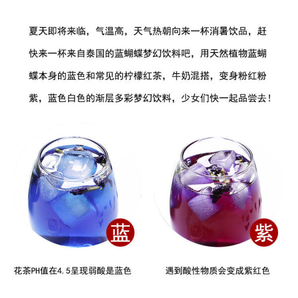 Butterfly bean flower dried flower flagship store, special blue butterfly flower tea for milk tea shop, commercial baking, dried blue butterfly flower and Luoshen flower - Image 2