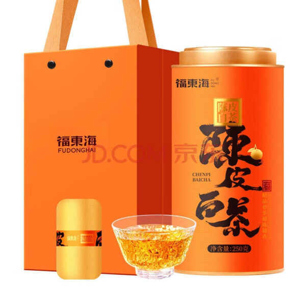 Fudonghai tangerine peel white tea Shoumei old white tea tangerine peel white tea tea combination 180g gift box health tea wholesale - Image 7