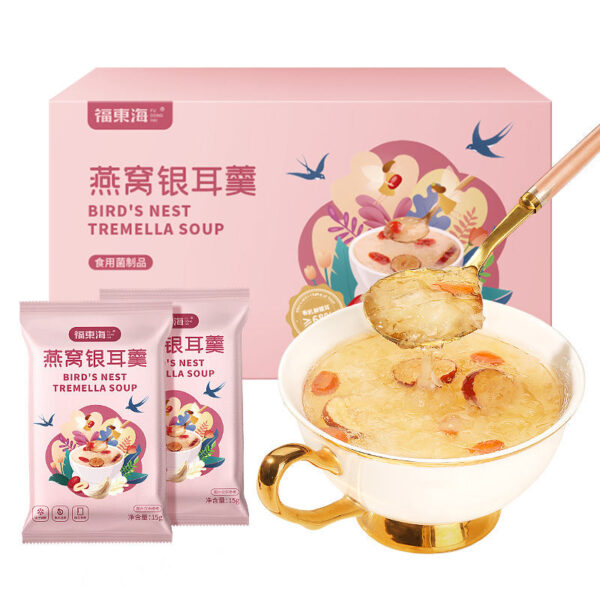 Fudonghai Bird's Nest Tremella Soup 90g/box Freeze-dried and brewed Tremella ready-to-eat, no-cook snow ear soup meal replacement wholesale Douyin - Image 6