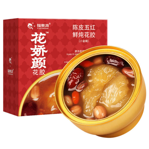 Fudonghai tangerine peel five red fresh stew ready-to-eat flower glue 180 grams, collagen light food breakfast meal replacement wholesale