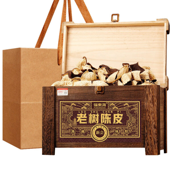 Fudonghai tangerine peel wooden box gift box 150g old tree tangerine peel dried quality tea gift soup tea gift source factory wholesale