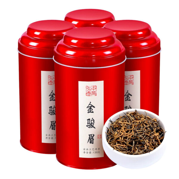 Zhongmin Hongtai New Tea Jin Junmei Black Tea Wuyishan Luxiang Flower and Fruit Honey Sachet Bulk Can Free Gift Pack 520g