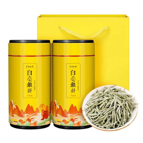 New tea head picking spring tea Fujian white tea Baihao Yinzhen premium authentic full bud Mingqian tea loose gift box 200g - Image 2