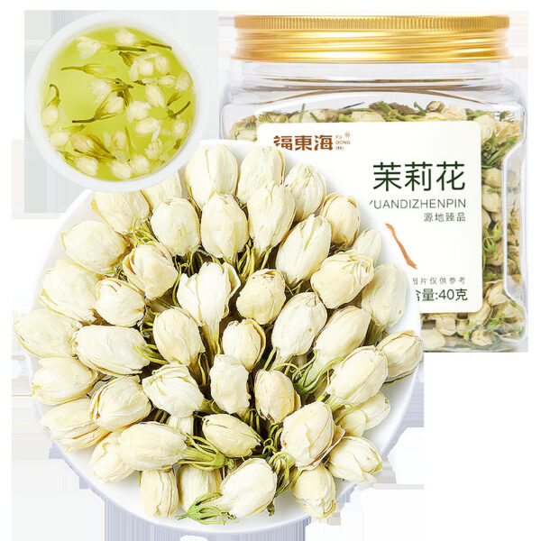 Fudonghai jasmine flower 40g/bottle, three volts sunny day flower buds soaked in water, jasmine tea health tea wholesale distribution