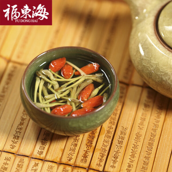 Fudonghai Honeysuckle 80g/can, wholesale of Chinese herbal medicines, clear plague tea with fluff soaked in water for health, clear heat and remove fire wholesale - Image 2