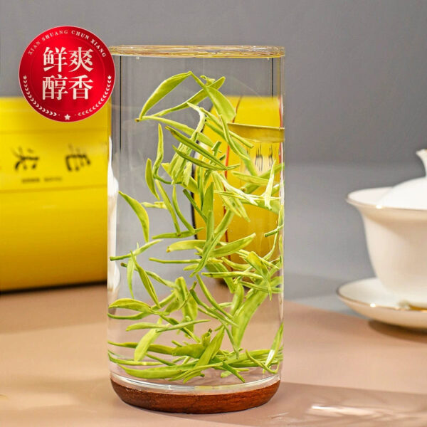 2025 Spring New Tea Maojian Tea Green Tea Authentic Yumingqian Bud Luzhou Fragrant Bulk Can Free Gift Pack 500g - Image 3