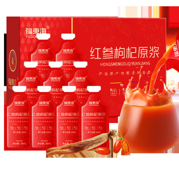 Fudonghai red ginseng wolfberry puree 300ml foot year red ginseng Ningxia wolfberry fresh fruit puree stock solution drink wholesale