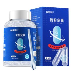 Starch empty capsules Plant edible hollow capsules Split medicinal 0 #transparent shell Stomach-soluble hollow capsules Send spoon