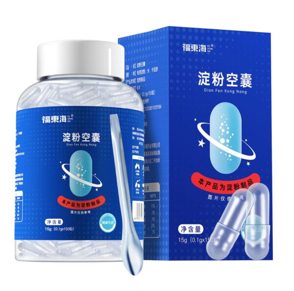 Starch empty capsules Plant edible hollow capsules Split medicinal 0 #transparent shell Stomach-soluble hollow capsules Send spoon