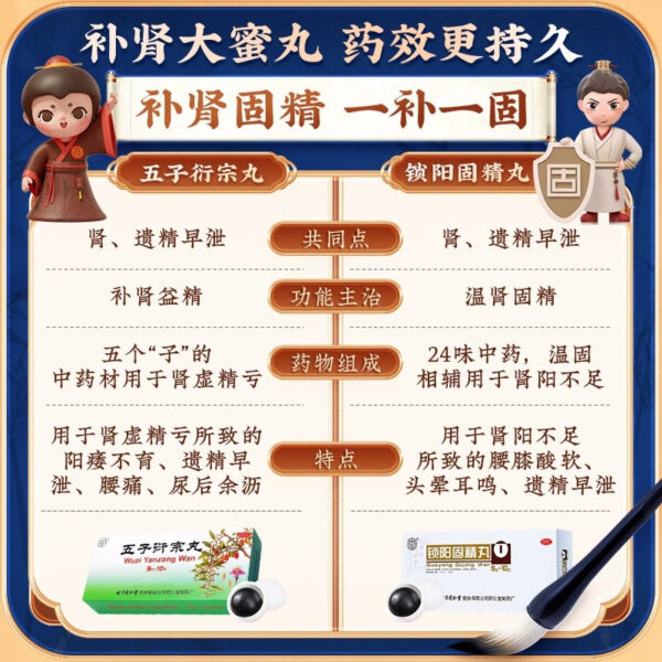 Beijing Tong Ren Tang Suoyang Gujing Pills Suoyang Gujing Jin Pills Concentrated Pills Invigorating Kidney, Solidifying Essence and Strengthening Kidney Premature Ejaculation Treatment - Image 6