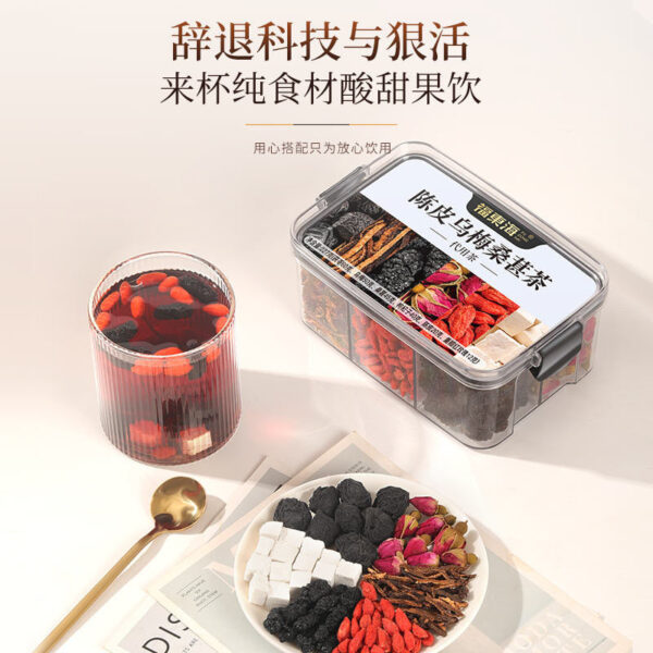 Fudonghai tangerine peel, ebony and mulberry combination tea 227g, woman's eight treasures, rose health tea, wholesale of Chinese herbal medicines
