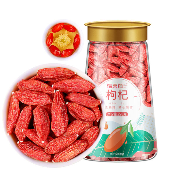 Fudonghai wolfberry 220g jar Ningxia specialty red wolfberry head stubble new goods dried wolfberry dry goods soaked in water to make soup