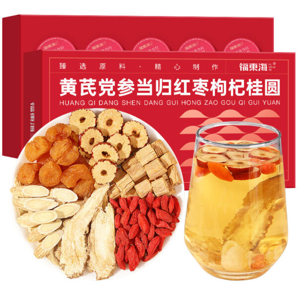 Fudonghai Astragalus Codonopsis Angelica red dates wolfberry longan tea 424 grams, women's scented tea health tea wholesale distribution