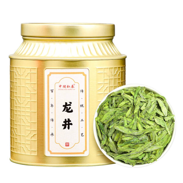 Longjing tea new tea Zhejiang Hangzhou green tea Mingqian spring tea high-end tea gift box canned gift for elders - Image 2
