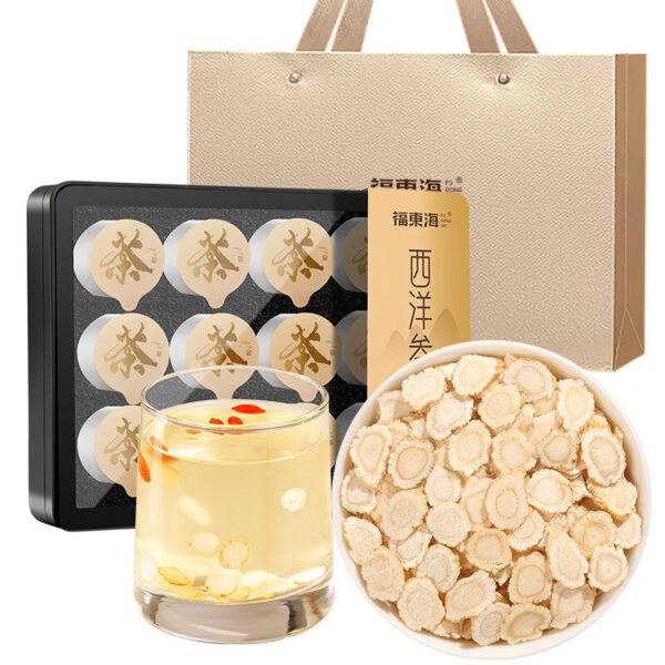 Fudonghai American Ginseng Slices Gift Box 108g Jilin Changbai Mountain Ginseng Slices Health Tea Small Pot Tea New Year's Wholesale - Image 5