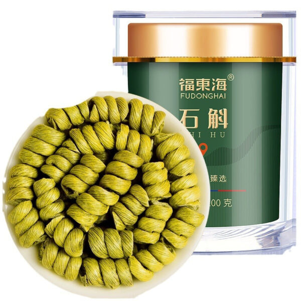 Fudonghai Dendrobium 100g bottle Fengdou five-year-old Huoshanyuan selected Chinese medicinal materials Dendrobium dried strips are rich in gum - Image 5