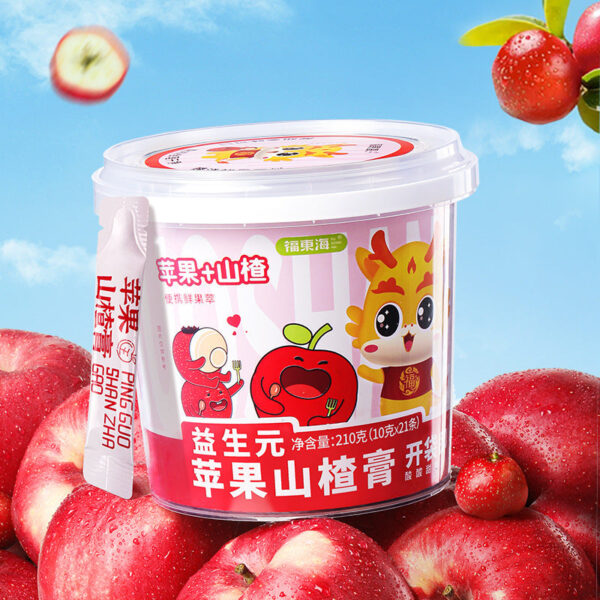 Fudonghai Apple Hawthorn Paste 210g, Original Fruit Hawthorn Paste Sweet and Sour Soaked in Water Children's Independent Packaging Spot Delivery