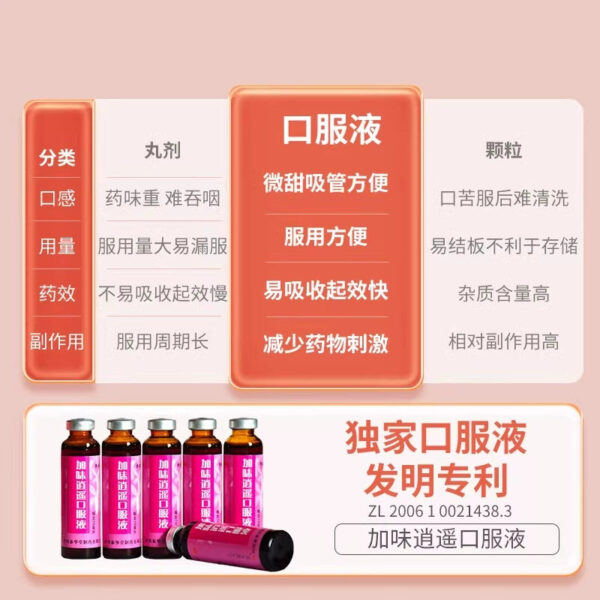 Taihuatang Modified Xiaoyao Oral Liquid 6 sticks to strengthen the spleen and nourish blood, irregular menstruation, umbilical abdominal distension and pain, dysmenorrhea, chest and flank distension and pain - Image 3