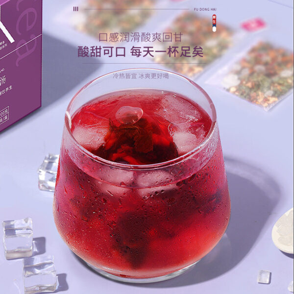 Fudonghai sour plum soup 200g homemade no-cook osmanthus rose tangerine peel ebony soup drink cold brewed fruit tea health flower tea - Image 3