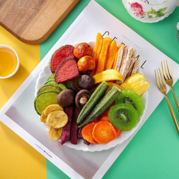 Comprehensive Fruit and Vegetable Crispy Assorted Dried Fruit and Vegetable Dried Mixed Pack Okra Shiitake Mushroom Crispy Mango Banana Slices Freeze-Dried Snacks - Image 2