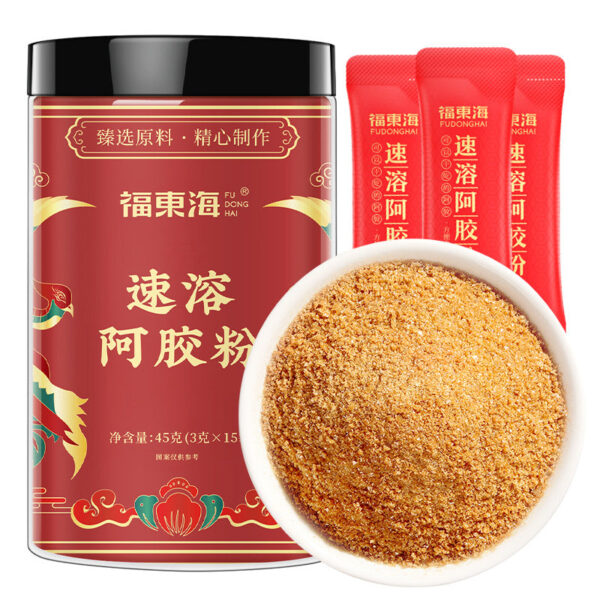 Fudonghai instant Ejiao powder 45g/bottle, Shandong specialty freshly ground donkey skin Ejiao block tablets wholesale distribution - Image 2