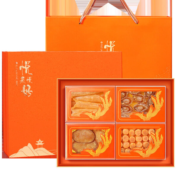 Fudonghai abalone Yuanbei isinglass snail slices four-piece gift box 310g seafood dry goods New Year's goods gift delivery wholesale