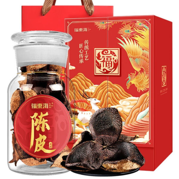 Fudonghai tangerine peel 110g/bottle, Fu character treasure glass bottle, Guangdong origin dried tangerine peel old tangerine peel gift