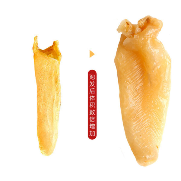 Fudonghai isinglass 250g gift box A7 isinglass deep sea isinglass flower glue fish belly swim bladder yellow flower isinglass flower glue dry tube - Image 3