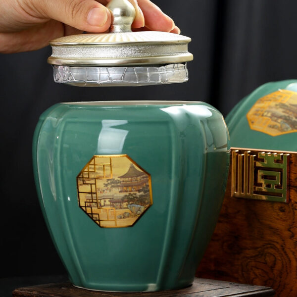 Zhongmin Hongtai New Tea Wuyishan Black Tea Flower and Fruit Fragrance Honey Fragrance Jin Junmei Gift Box Celadon Ceramic Jar Gift to Elders - Image 4
