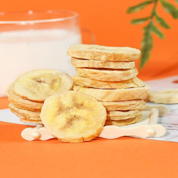 Freeze-dried banana slices Original dried banana, dried fruit, crispy slices, plantain dried sugar, non-fried bulk snacks - Image 3