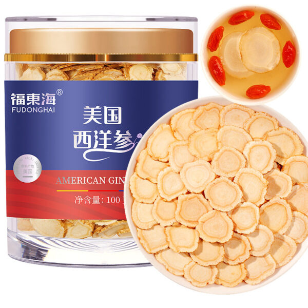 Fudonghai American American Ginseng 100g Thick Sliced American Ginseng Slices Imported Silver Standard Old Ginseng Tonic Wholesale