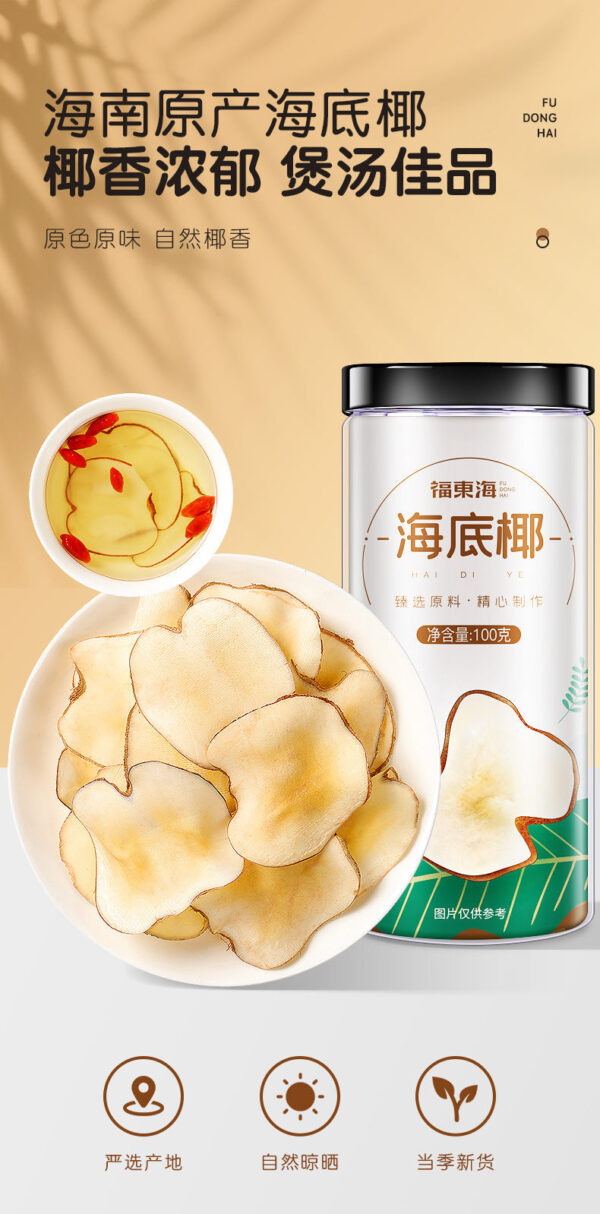 Fudonghai sea coconut 100g Hainan sea coconut flakes dry and fragrant Guangdong soup Sydney paste raw materials wholesale distribution - Image 6