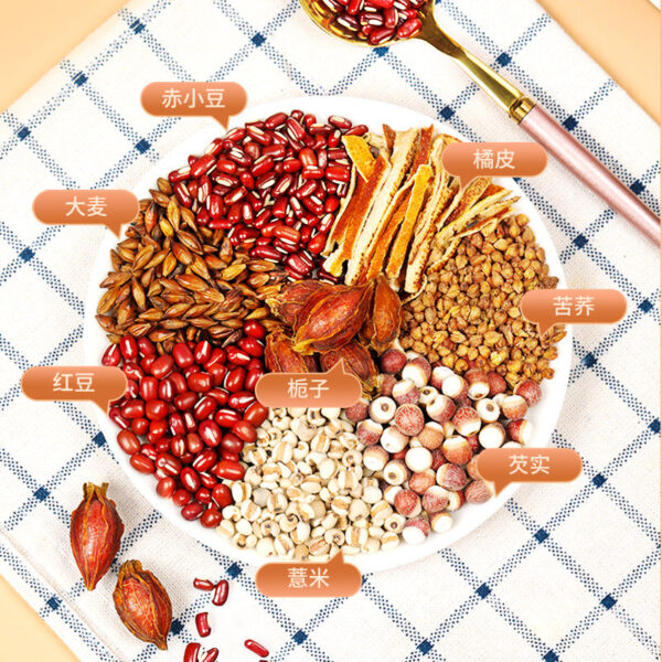 Fudonghai dog days slow wet tea 12g * 15 red beans, red beans, orange peel, barley, wet tartary buckwheat, Gorgon barley tea - Image 2