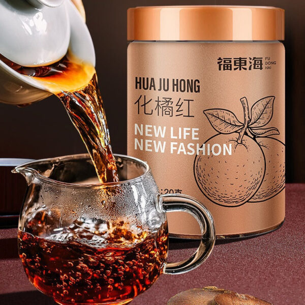 Fudong Haihua orange red 20g/can, golden hair orange red peel aging peel orange red slices fetal fruit aging wholesale distribution - Image 4