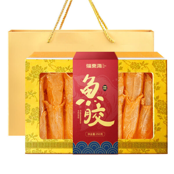 Fudonghai isinglass 250g gift box A7 isinglass deep sea isinglass flower glue fish belly swim bladder yellow flower isinglass flower glue dry tube - Image 2