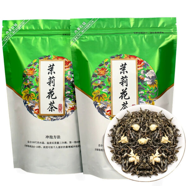 2025 New Tea Spring Tea Fujian Luxiang Jasmine Tea Alpine Green Tea Piaoxue Flower Tea Bulk Bag Cold Brew 250g - Image 2