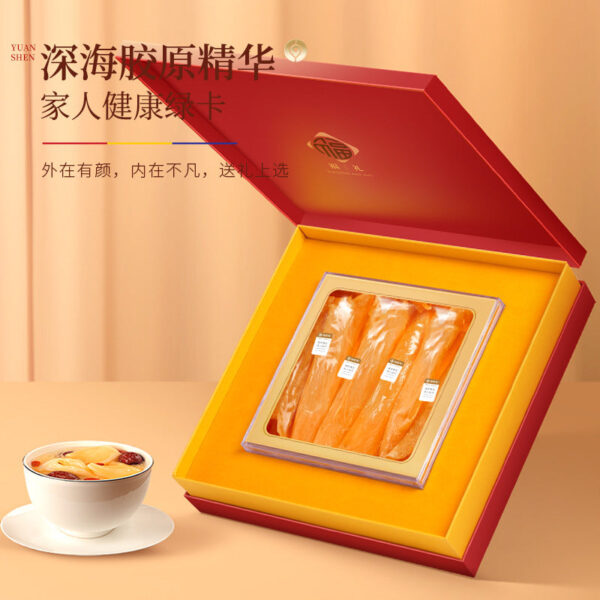 Fudonghai yellow flower isinglass 100g gift box Guangdong large yellow flower isinglass dried seafood 45 heads gift tube glue fish belly - Image 3