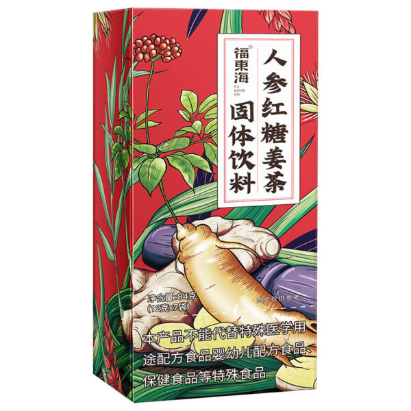 Fudonghai ginseng brown sugar ginger tea 84g Ejiao red dates wolfberry ginger tea aunt instant granular tea - Image 5