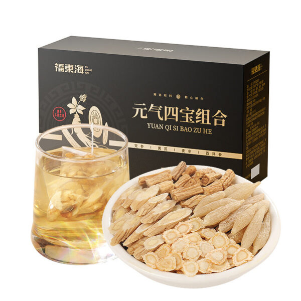 Fudonghai Yuanqi Four Treasures Combination 100g, Codonopsis Astragalus Ophiopogon American Ginseng Soaked in Water Health Tea Wholesale - Image 6