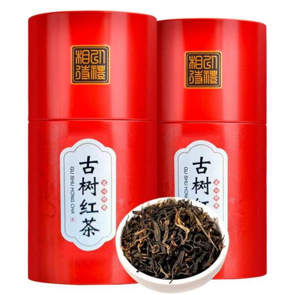 Zhongmin Hongtai Zhengshan small species golden silk bud honey fragrant wild ancient tree black tea leaves 500g canned New Year's goods gift box - Image 4
