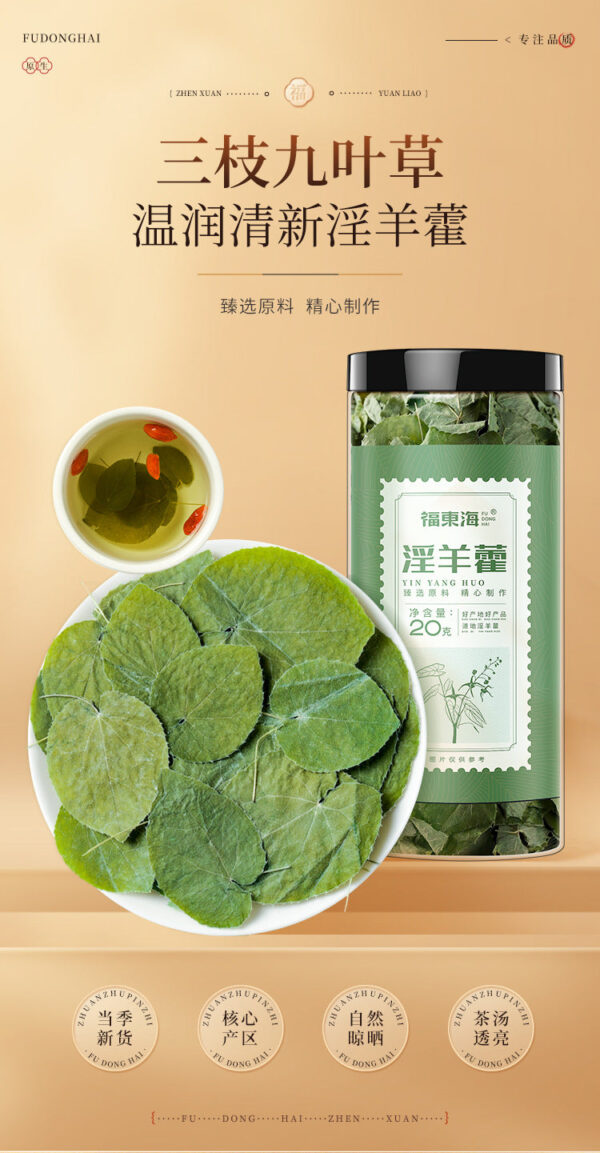 Fudonghai Epimedium 20g/can, male nourishing Chinese herbal medicine sparkling wine materials soaked in water health tea wholesale distribution - Image 6