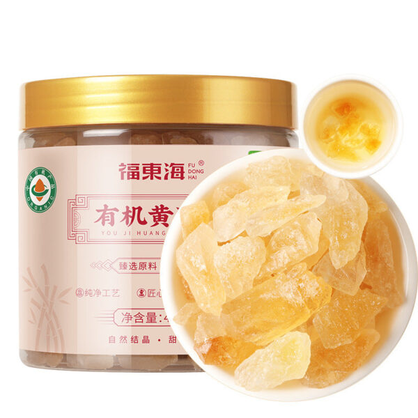 Fudonghai Organic Yellow Rock Sugar 450g/bottle Small Sugarcane Polycrystalline Old Rock Sugar Cubes Soaked in Water and Tea Wholesale