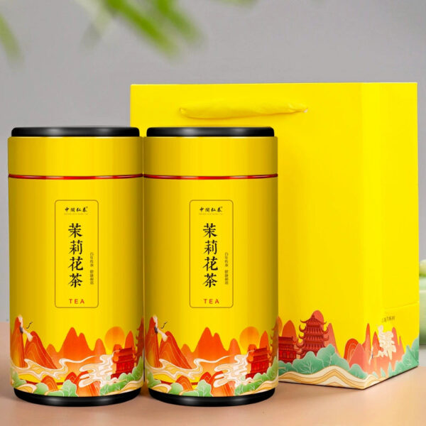 2025 New Spring Tea Zhongmin Hongtai Jasmine Tea Luxiang Premium Drink Green Bag Bulk Gift Box 500g - Image 5