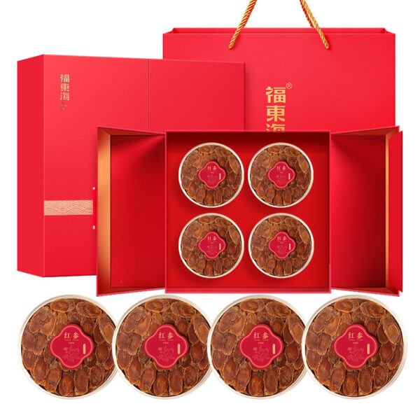 Fudonghai Red Ginseng 200g Four Pin Gift Box 1.4-1 Large Red Ginseng Slices New Year's Gift Tea Northeast China