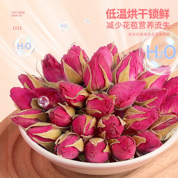 Fudonghai rose 100g/can, Pingyin traditional rose tea, low temperature drying, first stage flower buds, wholesale from the origin - Image 2
