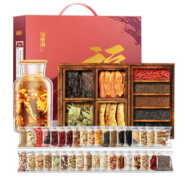 Fudonghai sparkling wine material 550g gift box, Chinese herbal medicine set, male formula sparkling wine raw material combination, wholesale distribution