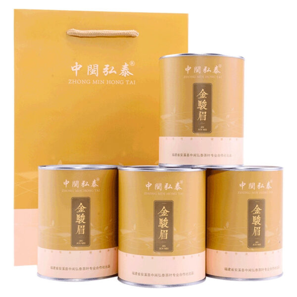 Zhongmin Hongtai New Tea Black Tea Honey Fragrant Jin Junmei Tea Spring Tea Fujian Specialty Gift Box Canned Gift Tea 500g - Image 2