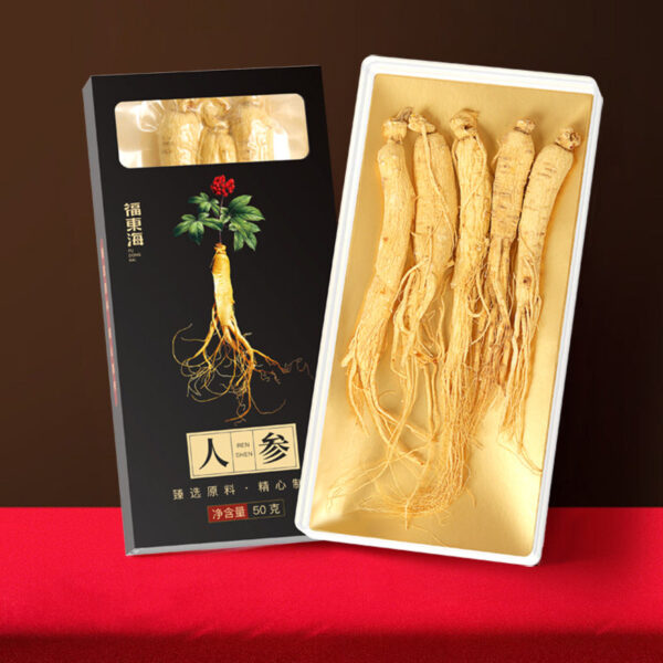 Fudonghai ginseng 50g/box, raw sun-dried white ginseng under the forest, fresh people's three, Guangdong soup wholesale agent