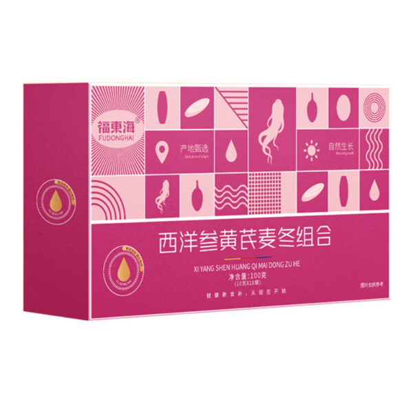 Fudonghai American Ginseng Astragalus Ophiopogon Vitality Tea 100g Red Dates Wolfberry Men's and Women's Nourishing Combination Tea Soaked in Water Wholesale